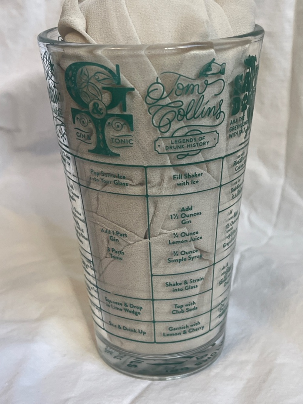 Fred’s Gin Cocktail Recipe Mixing Glass - 15 Ounces